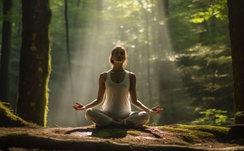 person-practicing-yoga-meditation-outdoors-nature